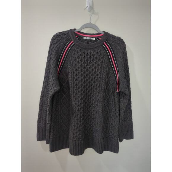 T By Alexander Wang Wool Blend Cable Knit Tunic Sweater - Picture 2 of 5